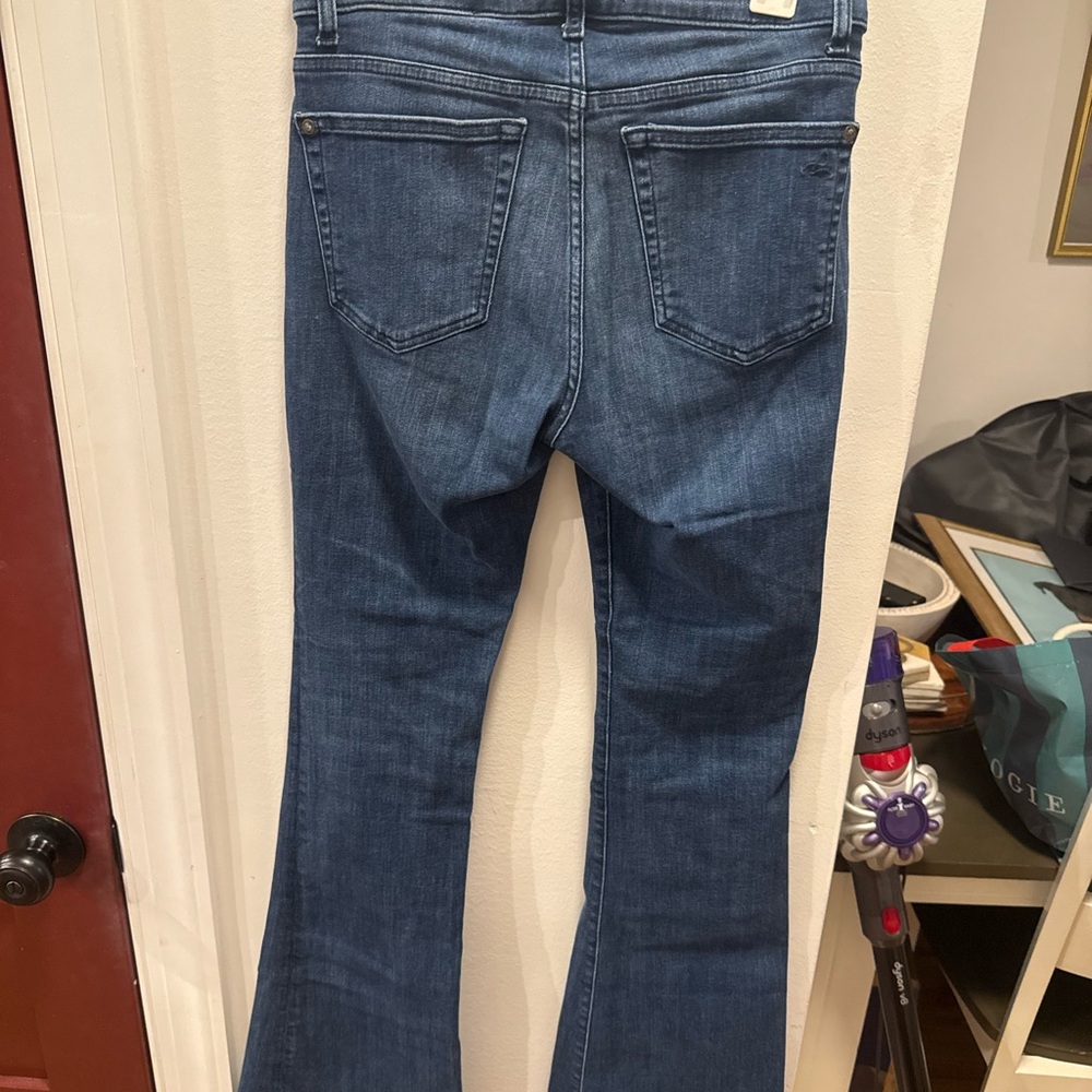 DL1961 Women's heather Flare Jeans in Blue - Picture 7 of 8